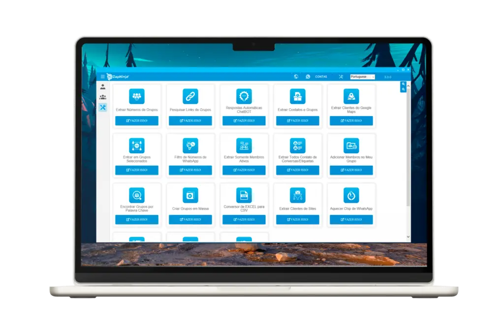 Tela do software Zap Ninja para atendimento e vendas